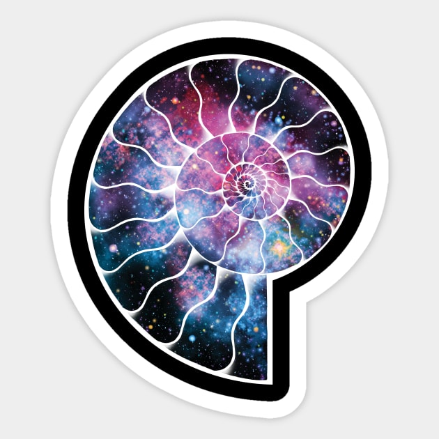 Ammonite & Space II Sticker by MaratusFunk